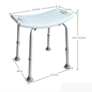 SC03 – Lightweight Aluminum Shower Chair with Drainage Seat